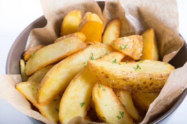 Bowl of baked potatoes — Stock Photo, Image