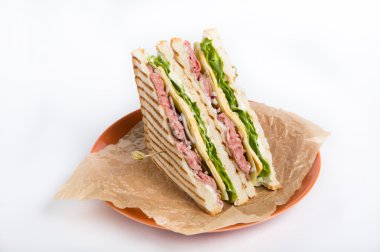 Kağıt ambalaj üzerinde sandviç