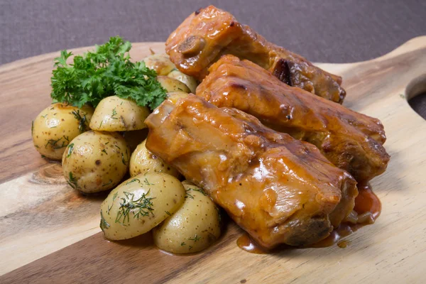 Fried pork ribs — Stockfoto