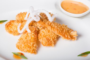 Derin kızarmış domuz eti tarz tempuraa sian içinde