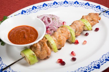 Kabak ile ızgara kebap