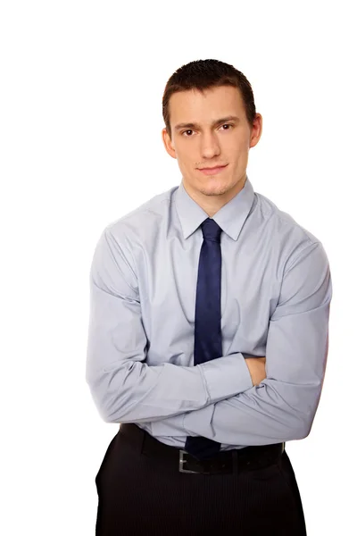 Businessman standing in shirt and tie. — Stock Photo, Image