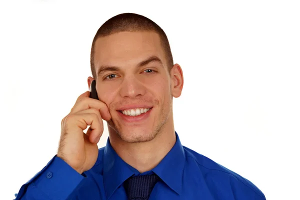 Joven con teléfono móvil — Foto de Stock