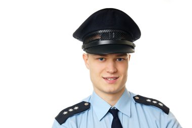Genç polis memuru portresi