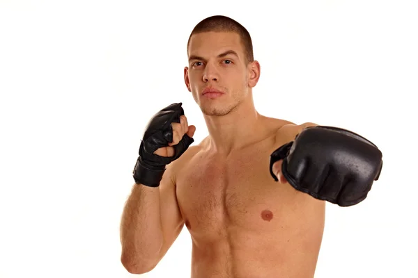 Lekkoatletycznego mężczyzna przystojny z bokserów — Zdjęcie stockowe