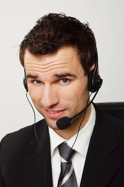 Handsome customer service operator — Stock Photo, Image