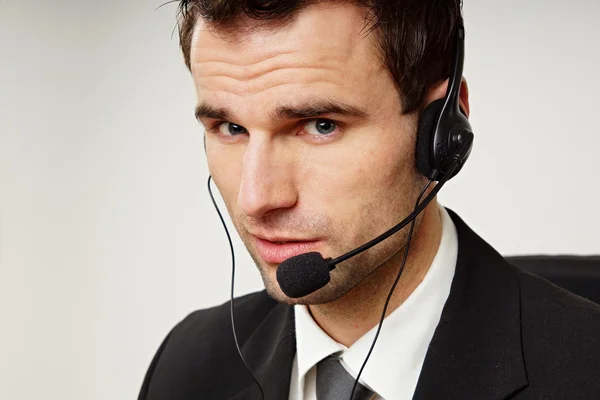 Handsome customer service operator — Stock Photo, Image