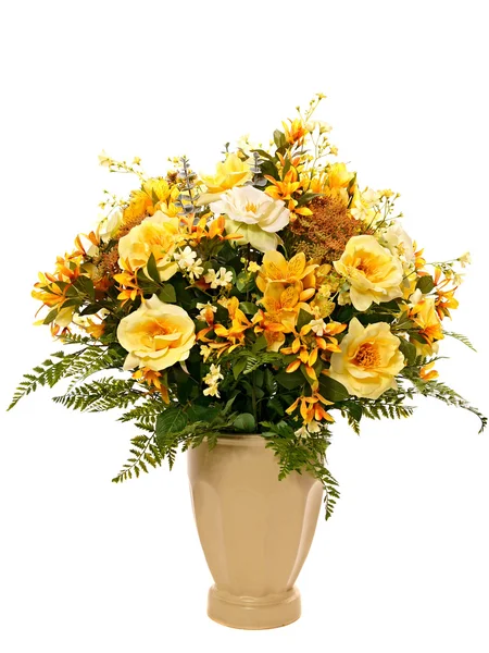 Цветы с розами в вазе — стоковое фото