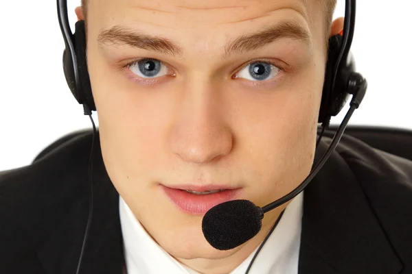 Handsome customer service operator — Stock Photo, Image