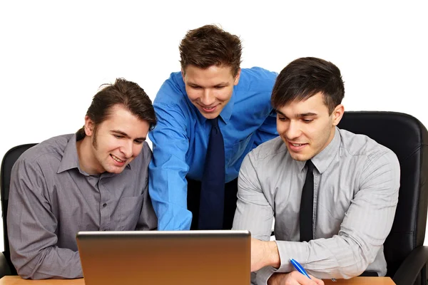 Business people at work discuss — Stock Photo, Image