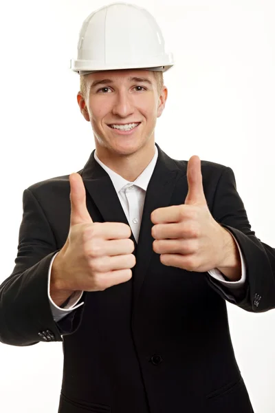 Businessman  shows you thumbs up — Stock Photo, Image