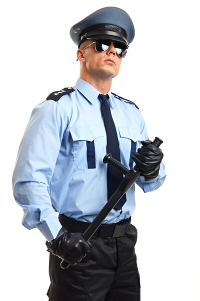 Поліцейський у сонцезахисні окуляри — стокове фото