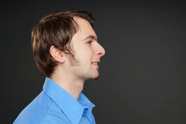 Uomo in camicia blu — Foto Stock