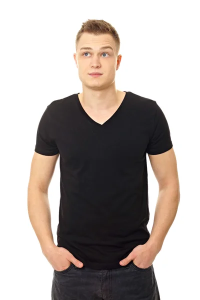 Man in zwarte shirt — Stockfoto