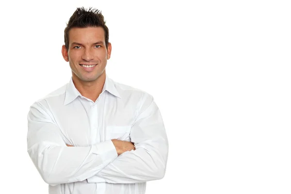 Businessman in white shirt standing — Stock Photo, Image