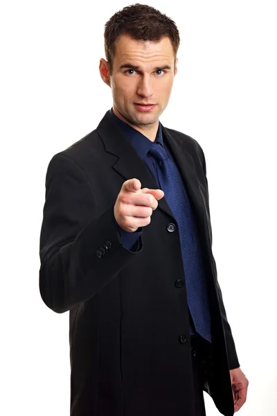 Businessman shows on you — Stock Photo, Image