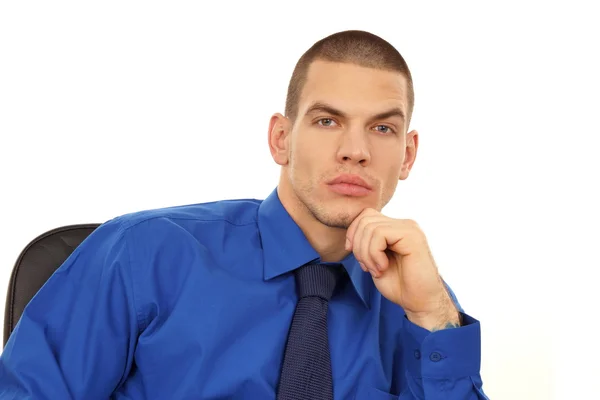 Businessman sitting on a chair — Stock Photo, Image