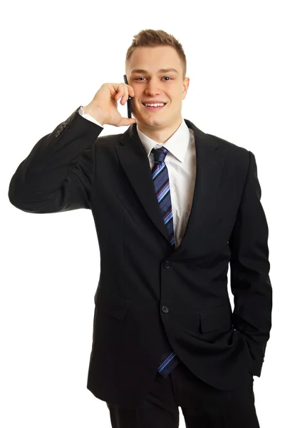 Man talks into the mobile phone — Stock Photo, Image