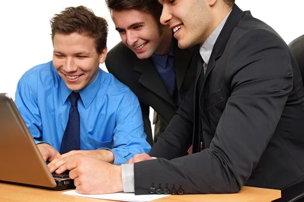 Three businesspeople working on the computer — Stock Photo, Image