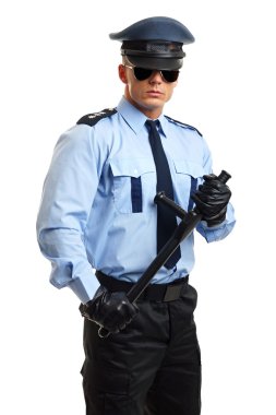 Polis polis baton ile güneş gözlüğü