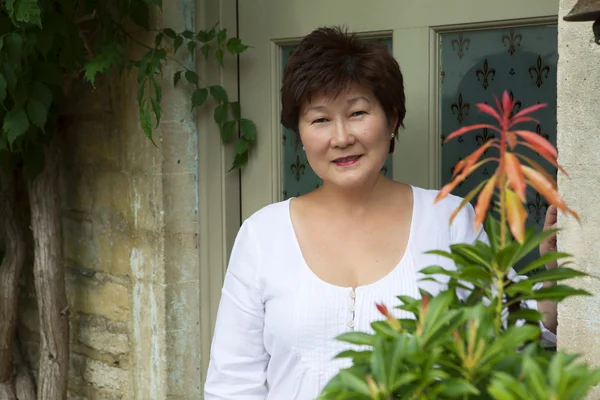 Eastern woman in the garden