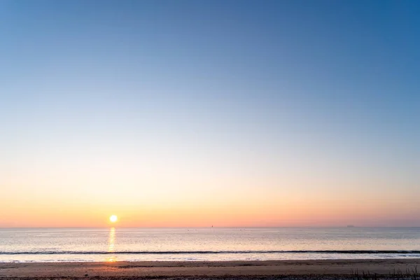 Panorama Des Plages Île Avec Phare Horizon Lever Soleil Avec — Photo