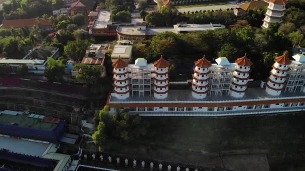 Aerial Drone Sunset View Guang Shan Buddha Museum Kaohsiung Tajwan — Wideo stockowe