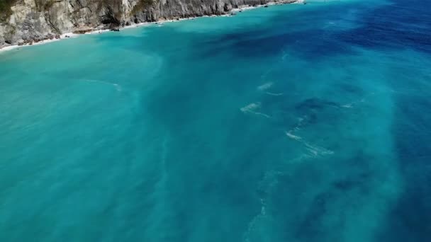 Veduta Aerea Drone Sopra Incredibile Mare Blu Taroko National Park — Video Stock