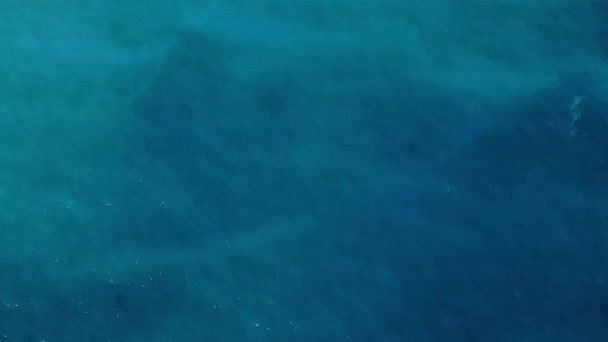 Vista Aérea Del Dron Sobre Increíble Mar Azul Costa Del — Vídeos de Stock