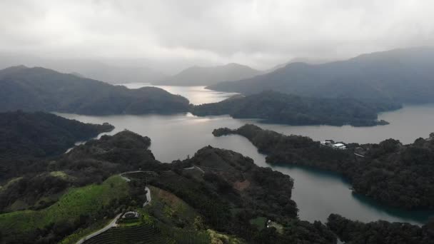 Thousand Islands Gölü Taipei Tayvan Daki Dağ Gölü Nde Hava — Stok video