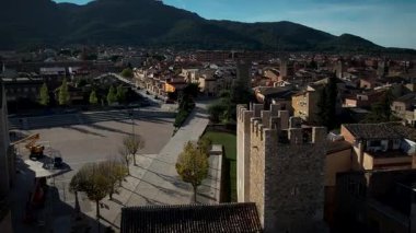 Montblancs köyü Katalonya, İspanya 'nın eski bir kasabası. Yüksek kalite 4k görüntü