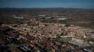 Montblancs köyü Katalonya, İspanya 'nın eski bir kasabası. Yüksek kalite 4k görüntü