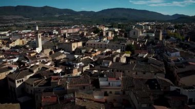 Montblancs köyü Katalonya, İspanya 'nın eski bir kasabası. Yüksek kalite 4k görüntü