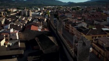 Montblancs köyü Katalonya, İspanya 'nın eski bir kasabası. Yüksek kalite 4k görüntü