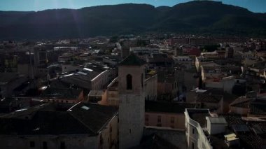 Montblancs köyü Katalonya, İspanya 'nın eski bir kasabası. Yüksek kalite 4k görüntü