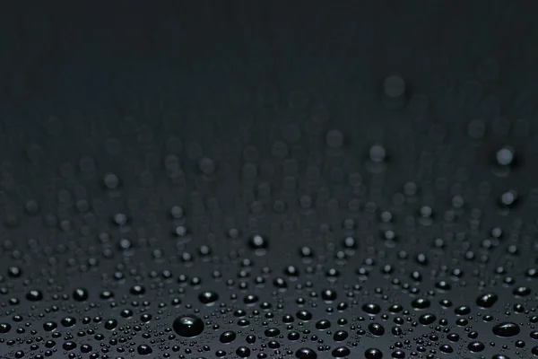 Krople wody na czarny — Zdjęcie stockowe