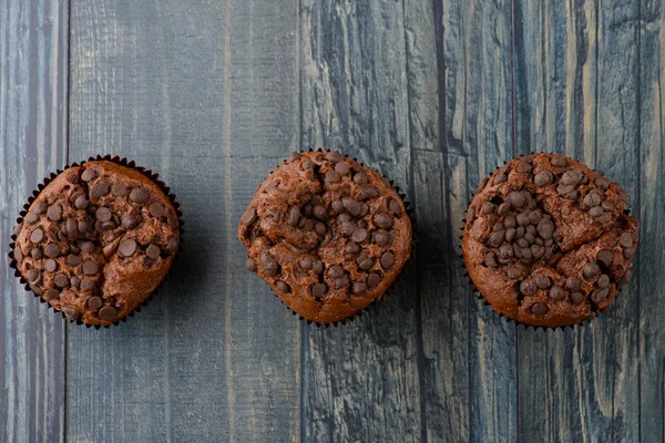 Çikolatalı kek. Üstten Görünüm