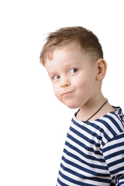 Niño pequeño con la boca llena —  Fotos de Stock