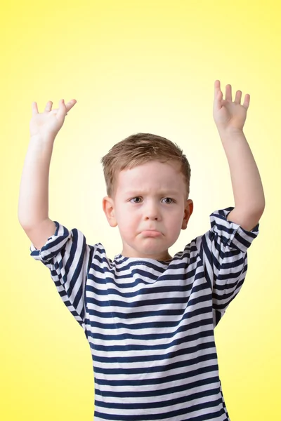 Little boy  offended — Stock Photo, Image