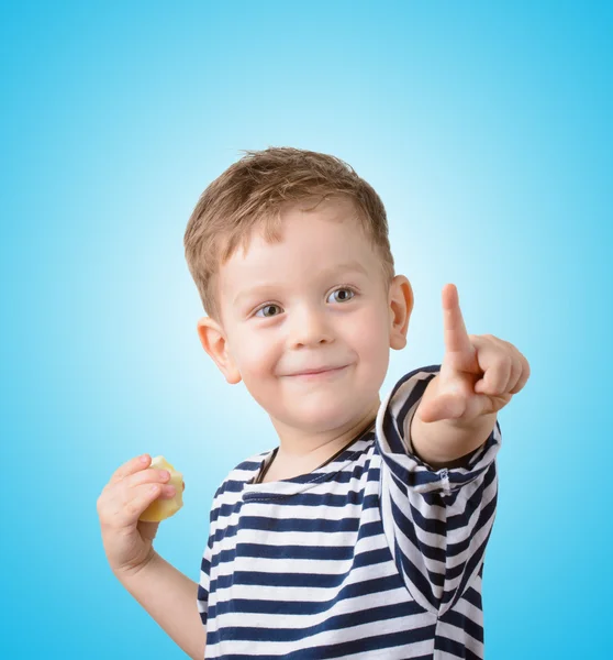 bir işaret parmağı ile küçük çocuk