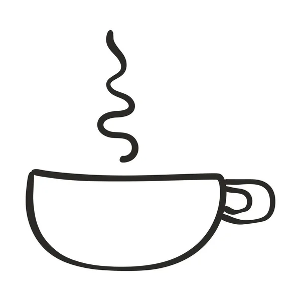 Xícara de café em estilo doodle. Ilustração vetorial. —  Vetores de Stock
