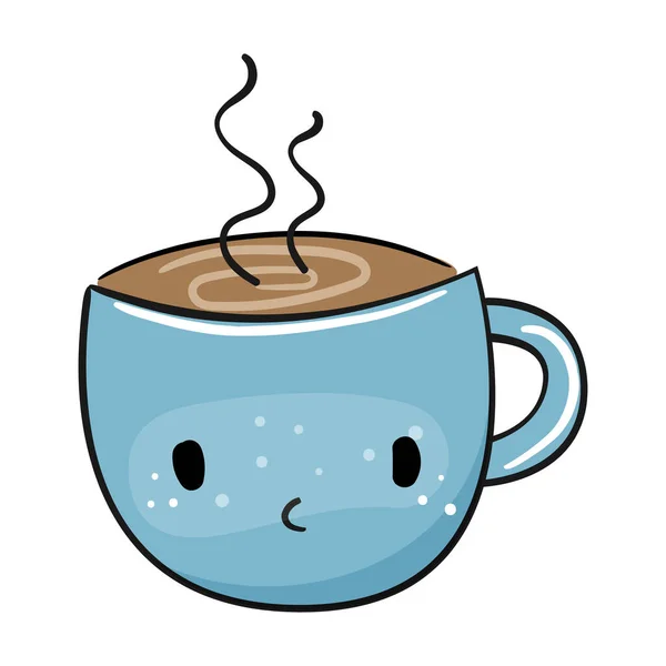 Linda taza de café caliente. Ilustración vectorial. — Archivo Imágenes Vectoriales