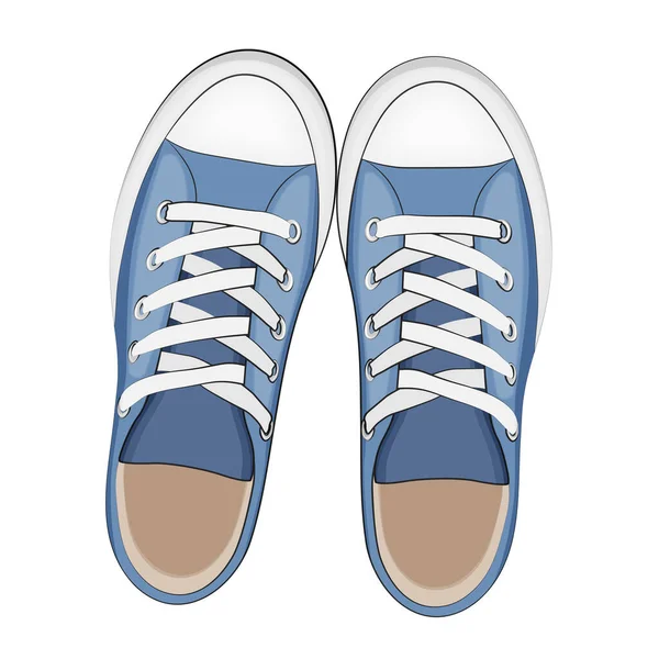 Zapatillas vaqueros azules. Ilustración vectorial. — Vector de stock