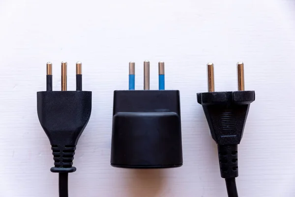 Cee Type Electric Plug Adapter Next Type Plug Различные Типы — стоковое фото
