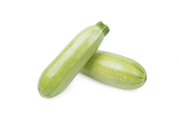Due zucchine isolate su bianco — Foto Stock