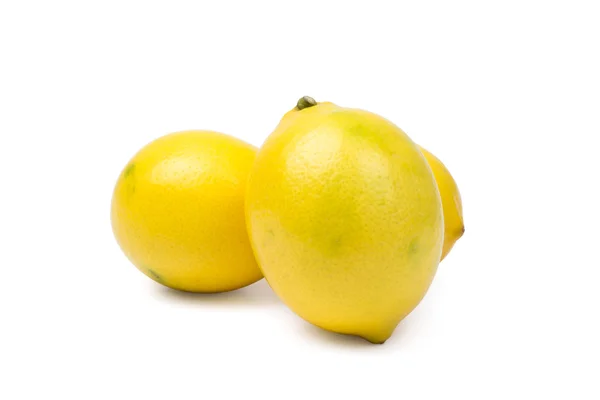 Three Lemons On White Background — Stock Photo, Image