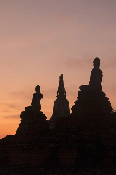 WAT chai wattanaram akşam — Stok fotoğraf