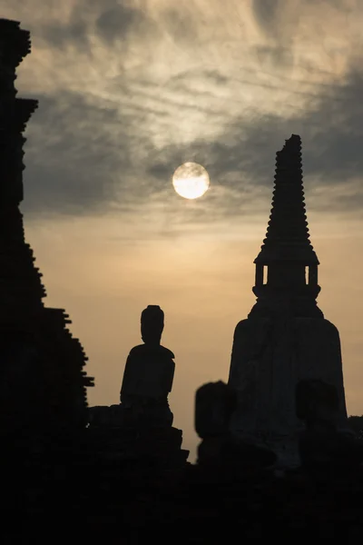 WAT chai wattanaram akşam — Stok fotoğraf