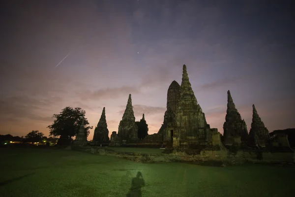 Wat chai wattanaram at evening — Stock Photo, Image