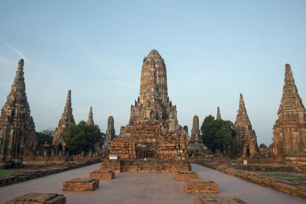 Wat chai wattanaram am Abend — Stockfoto